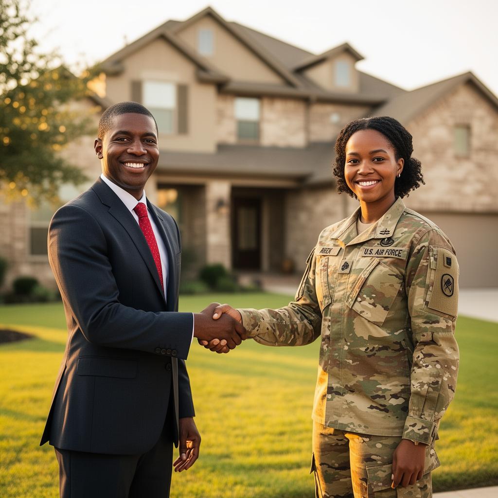 Property manager meeting with military service member